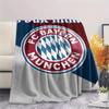 1PC Custom Name Bayern Munich Patterned Flannel Blanket Suitable For All Seasons for Home Decor Warmth and Comfort Gifts Holiday Present