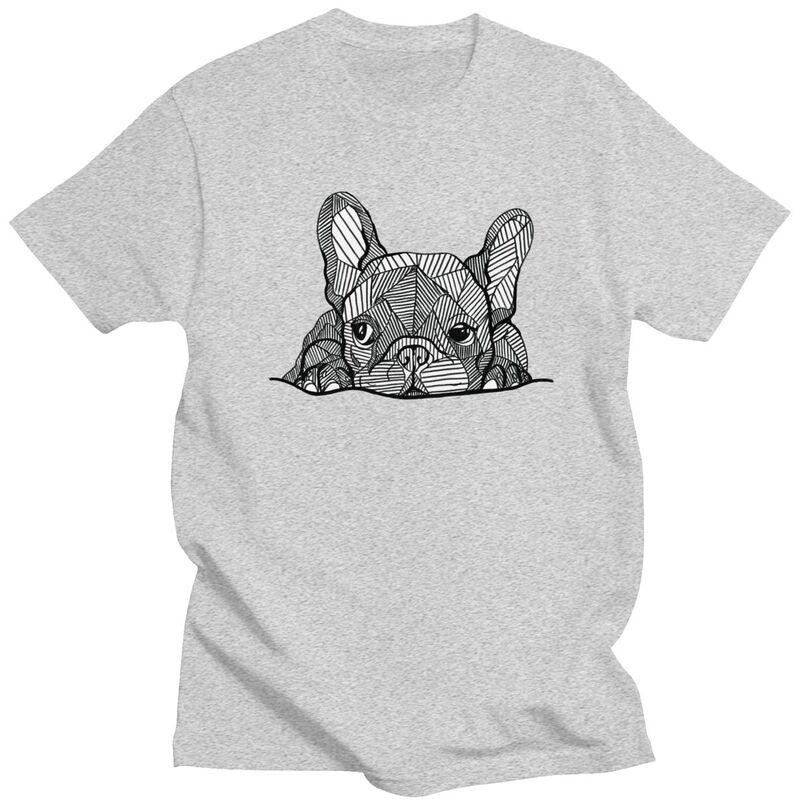 Custom Cool French Bulldog T Shirt Men 100 Cotton Tshirt Frenchie Dog Tee Tops Streetwear Tshirt