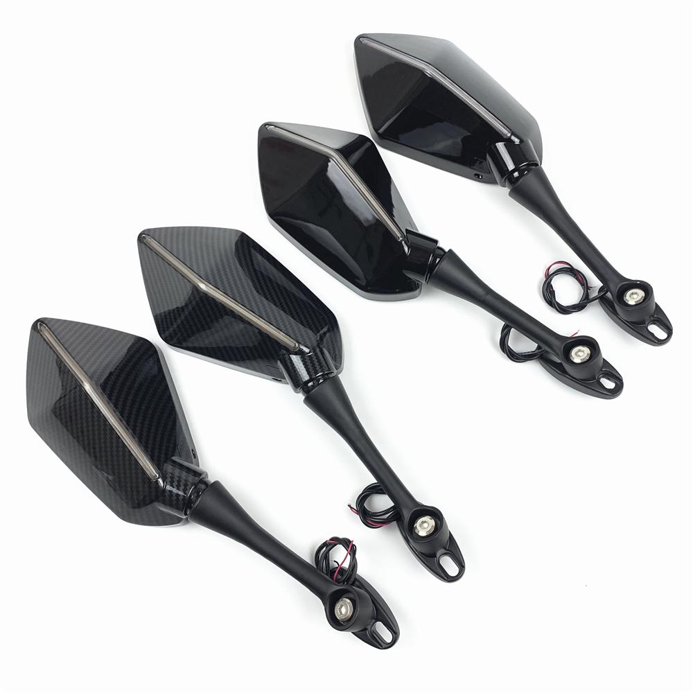 For Honda CBR650R F CBR1000RR CBR600RR CBR 250R 300R 400RR 500R Motorcycle Mirror LED Turn Signal Rotating Rearview