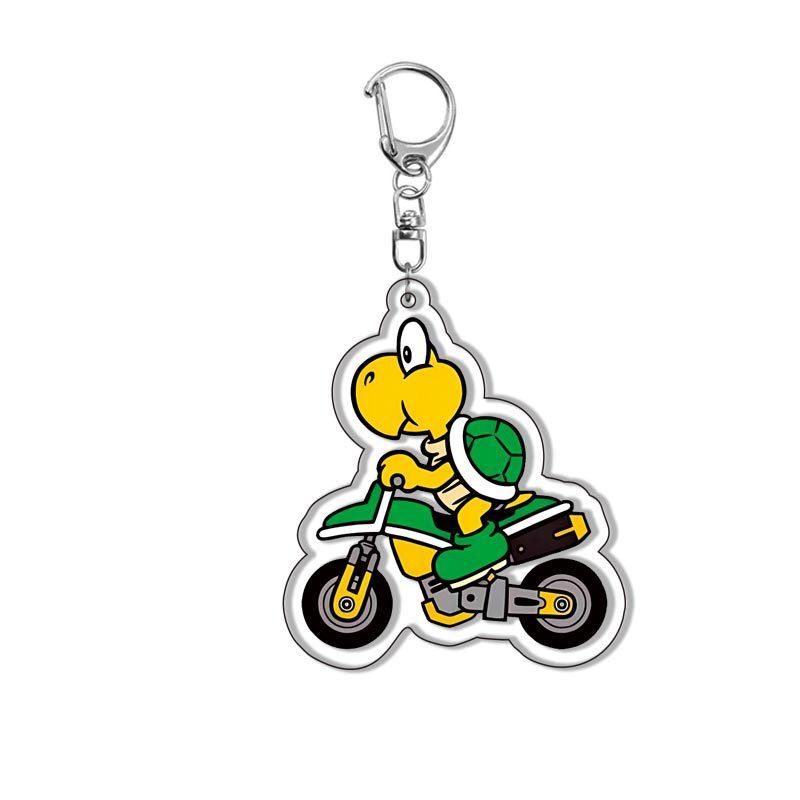 Super Mario Acrylic Keychain Cartoon Figure Super Mario Pendant Layered Style Collectible Present Designed for Fans