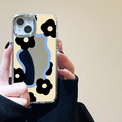 Handyhüllen für iPhone 11 13 XR 15 Pro Max 12 14 Pro Max Hülle iPhone 16 XS Max Spiegel Schutzhülle Mirror Exquisite Cartoon Wasserdicht