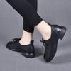 Small Leather Shoes Women's Autumn New Round Head Lace-up Flat Shoes Comfortable College Style Single Shoes