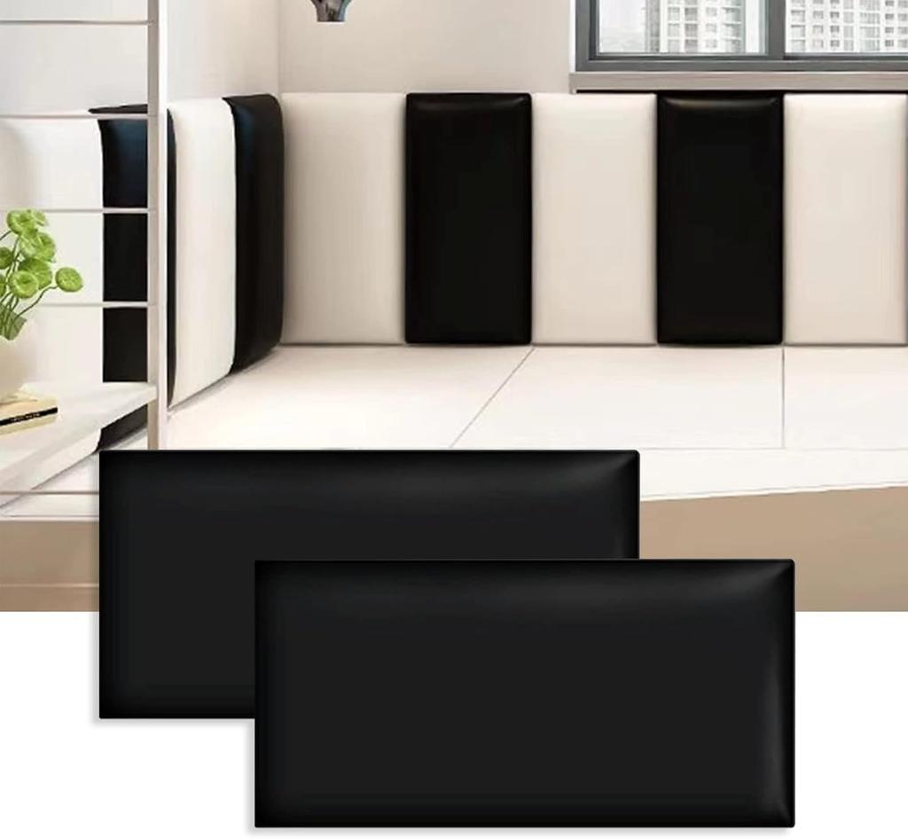 5PCS/ 3D Anti-Collision Wall Padding, Peel & Stick Upholstered Panels, Queen Headboard, Playroom Decorative Protection Panel