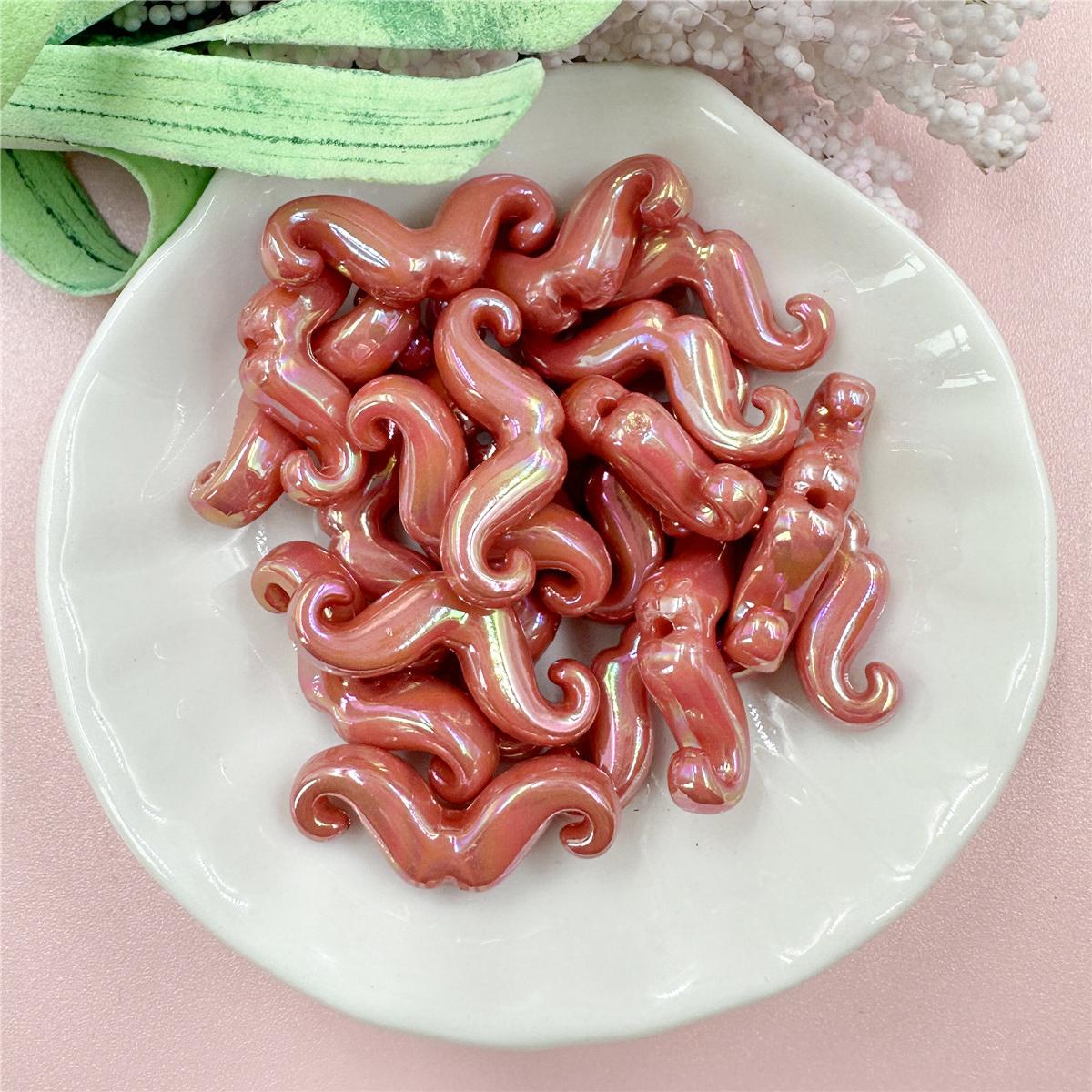 

Красочные кольца DIY акриловые бусины ручной работы перфорированные аксессуары для бороды 20 шт. подвесной браслет ювелирные изделия из бисера 9,1*23,6 мм аксессуары светло-коричневого