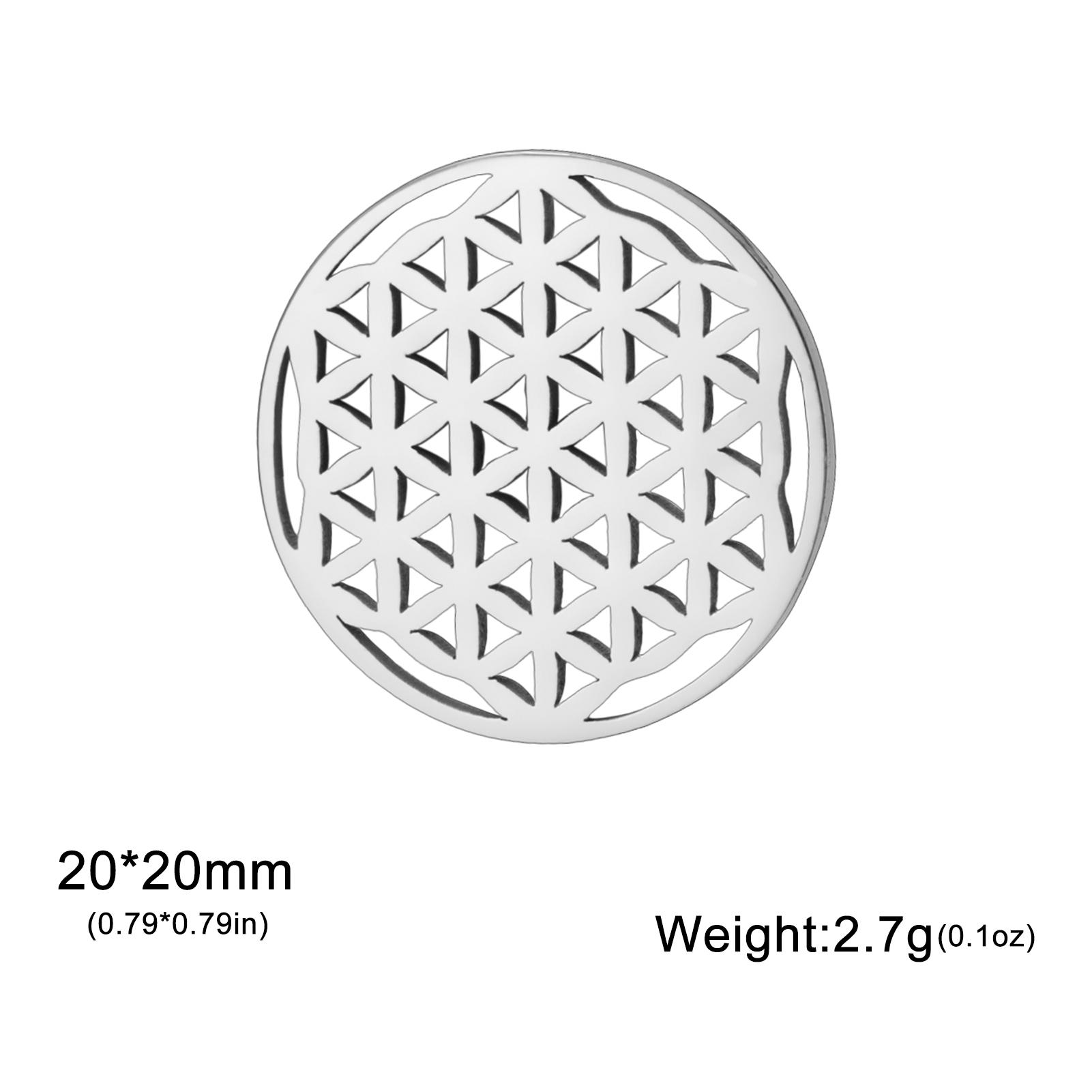 

Flower of Life Brooch Pins for Women Men Stainless Steel Geometric Suit Collar Badges Jewelry Wholesale Mother s Day Amulet Gift