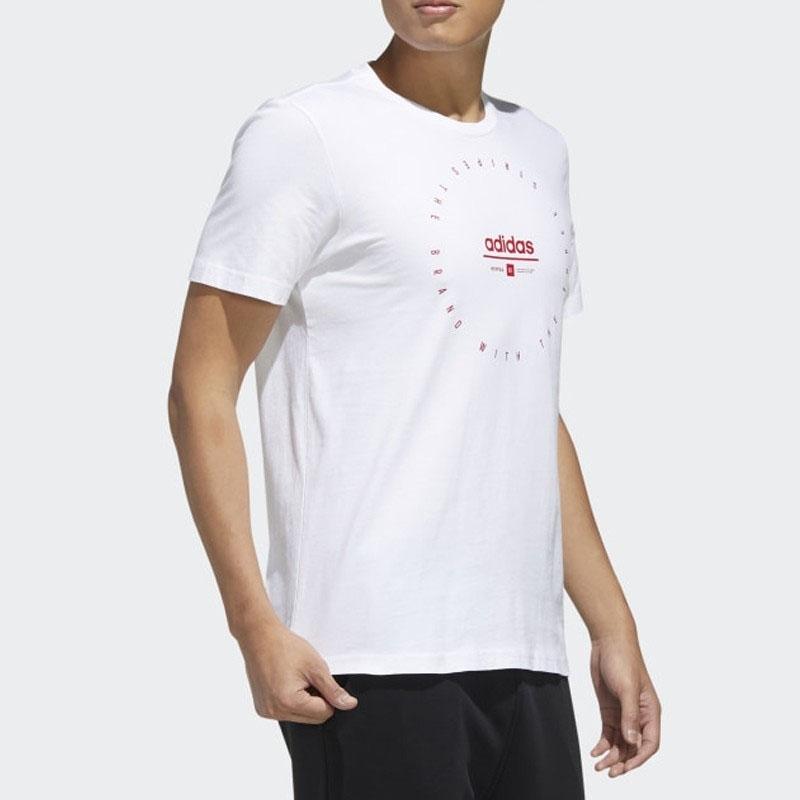 Adidas Adi Clk T Casual Sports Breathable Moisture-Wicking Short Sleeve T-Shirt Men Tops White FM6059