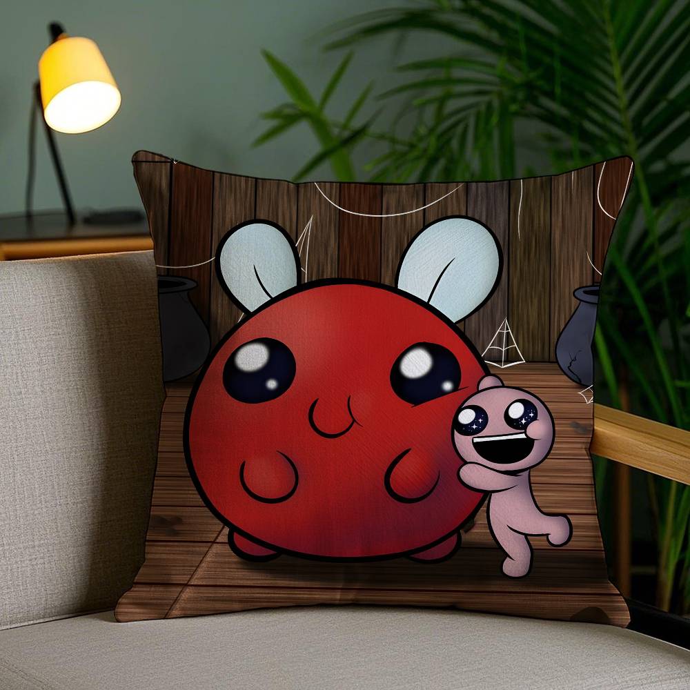 

Roguelike Игра The Binding of Isaac-B Наволочка Наволочка против пылевых клещей Невидимая молния Шелковистый короткий плюш Чехол на подушку для дивана 12x12Inch