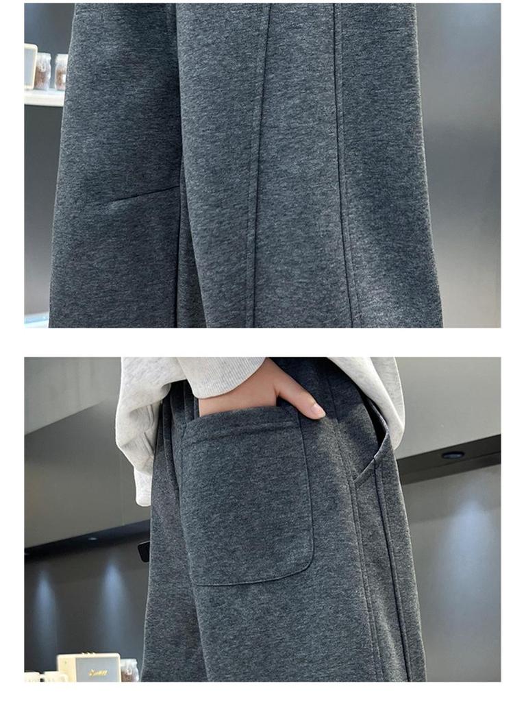 Boys' Fleece-lined Casual Pants for Fall/Winter 2025, Suitable for Medium to Large Children and Teens.