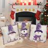 17*17inch,1pc,Christmas Decoration Sequin High Hat Pillowcase, Purple Christmas Pillowcase,Christmas Home Textile Decoration