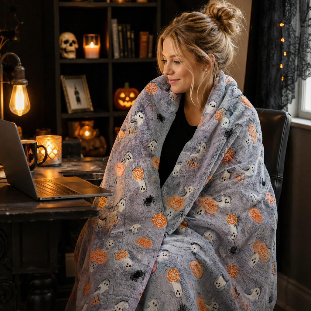 Halloween Sofa Throw Blanket for Couch, Home Decorative Throw Blanket S135