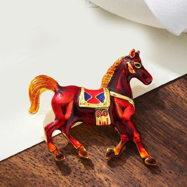2pcs/3pcs Horse Shape Brooch Chic Decorative Collar Pin Perfect Gift Fashion Forward Badge For Friend Family