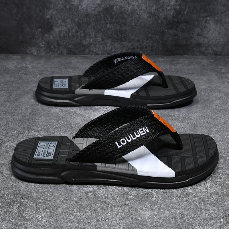 Summer new flip-flops men's high-end casual pinch-in men's slippers wear non-slip beach slippers