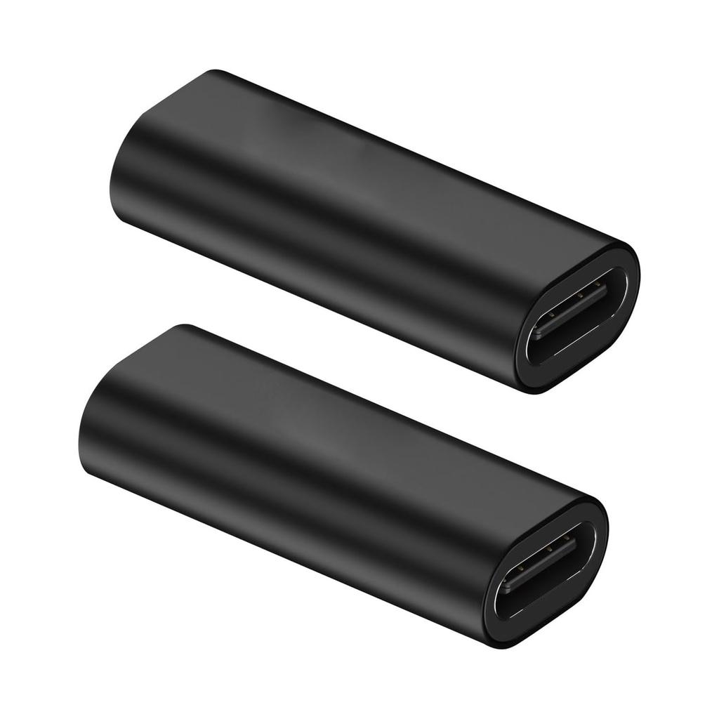 USB C Female to Female Adapter 1/2 Pack Type C Extender Coupler Support Data Transfer Fast Charging for Laptop Phone Tablet 3
