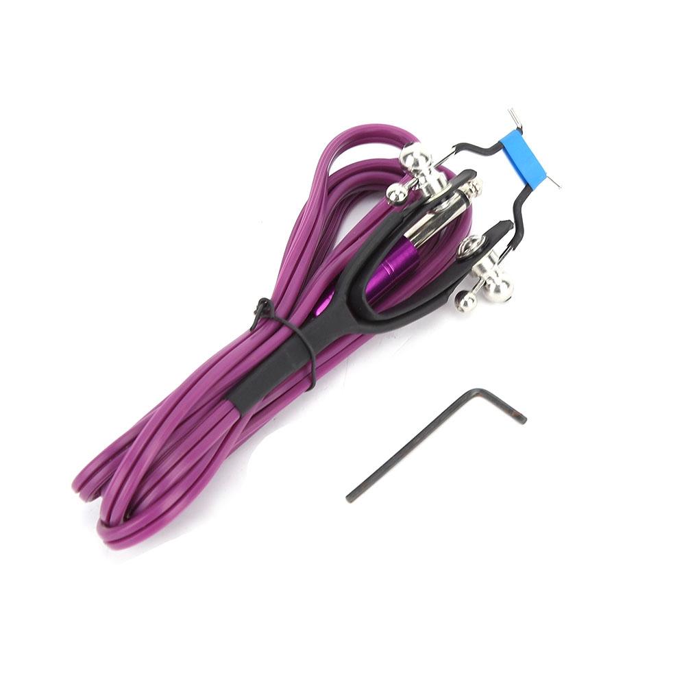 

1.8m Tattoo Power Supply Silicone Clip Cord Tattoo Hook Line for Tattoo Machine (Purple)