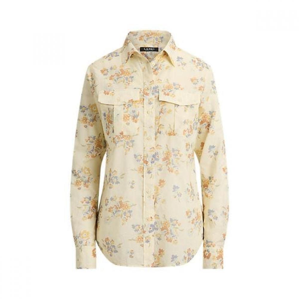 Lauren Ralph Lauren Classic Fit Floral Cotton Voile Shirt Wmlrshts6820565100 XS