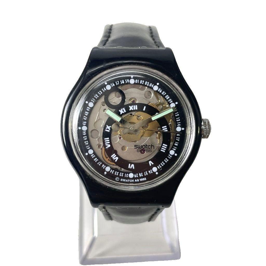 Used Swatch SWATCH Automatic Watch Skeleton Analog 3-Hand Black GY06 Working Item