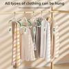 Plastic Dualposition Clothes Hangers With Nonslip Design For Wet And Dry Garments