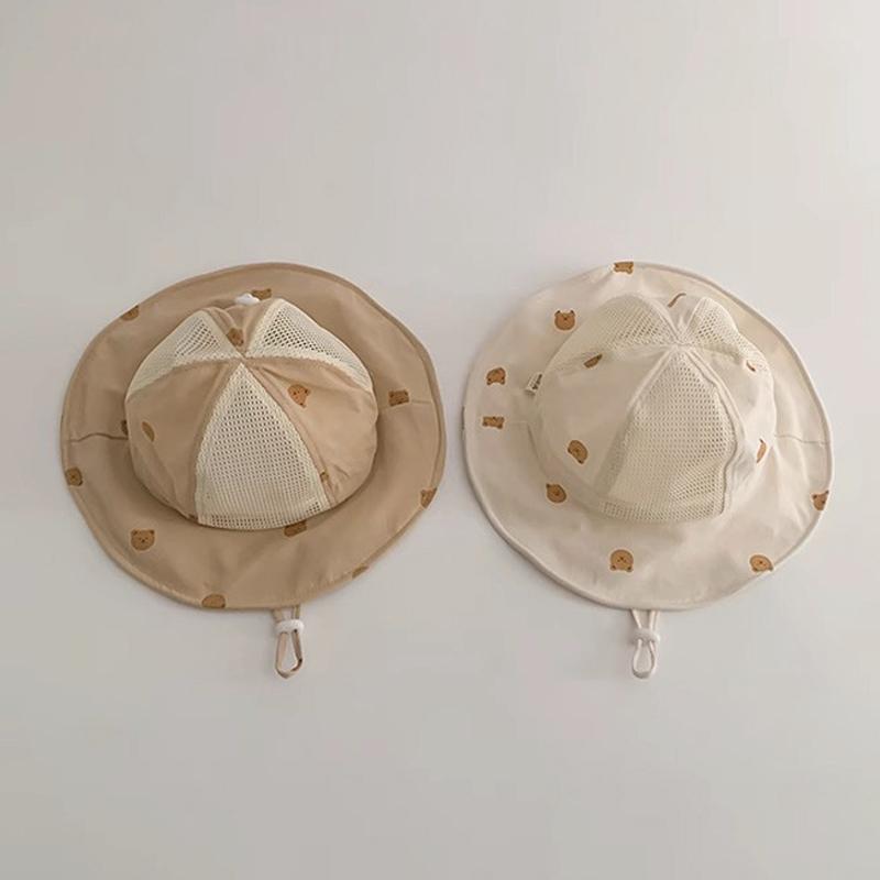 Dziecięcy bawełniany kapelusz typu bucket Nowe dziecięce czapki przeciwsłoneczne na zewnątrz Chłopcy Dziewczynki Wzór Kapelusz Panama Unisex Kapelusz plażowy wędkarski Dla 2-6 lat