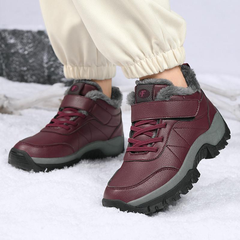 Žieminiai vyriški batai Nauji Vandeniui atsparūs PU odos Šilti Sniego Ankle Boots Lauko Šilti pliušiniai Neslystantys Darbiniai Aukštakulniai Laisvalaikio Batai
