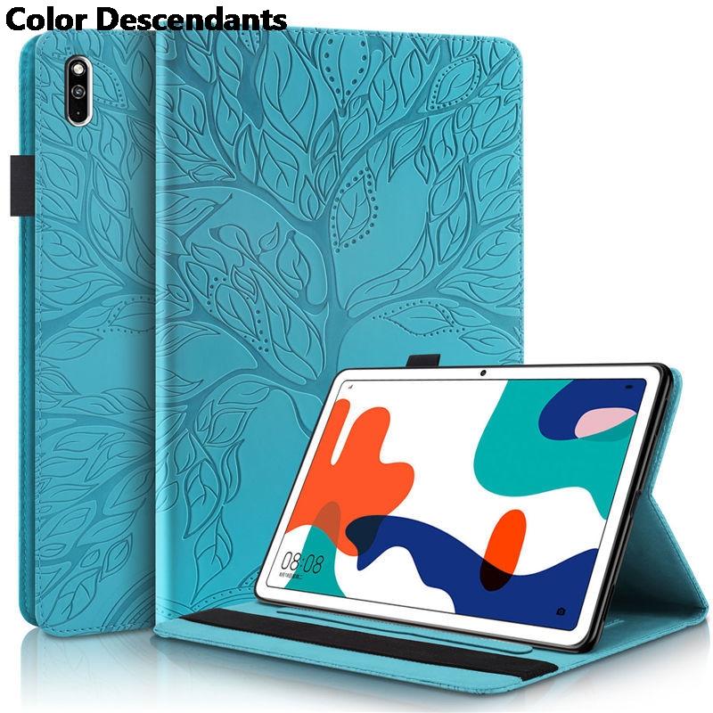 

for Huawei MatePad Mate Pad 11 T8 Case Tablet Funda 3D Tree Embossed Flip Stand Cover for Huawei MatePad 10.4 11 2022 Coque Capa Matepad 11 2021 синий