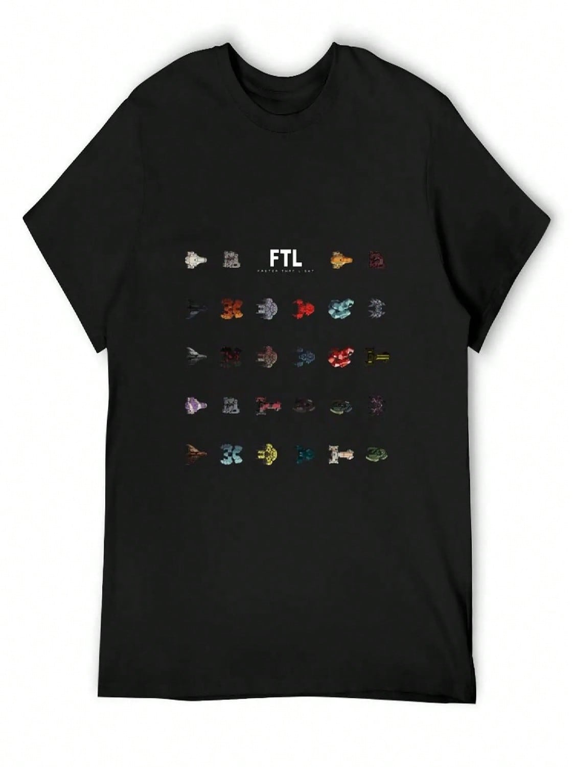 FTL Faster Than Light - All T-Shirt Summer Tops Summer Top Cute Clothes unisexs Funny T Shirts S разноцветный