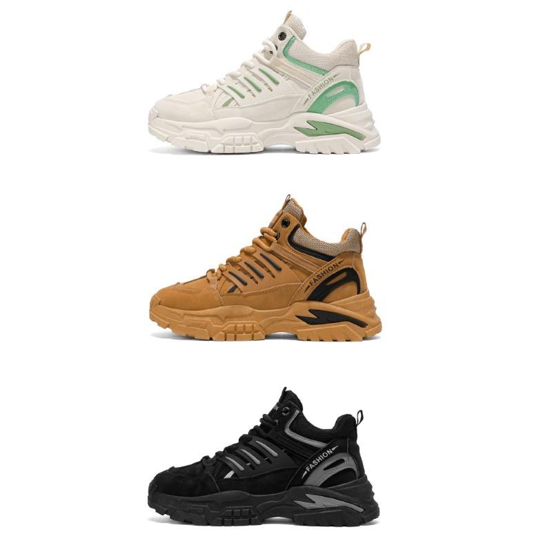 Casual Trendy Versatile Thick-sole Height-increasing Men's Hiking Martin Sports Dad-style Trendy Shoes.