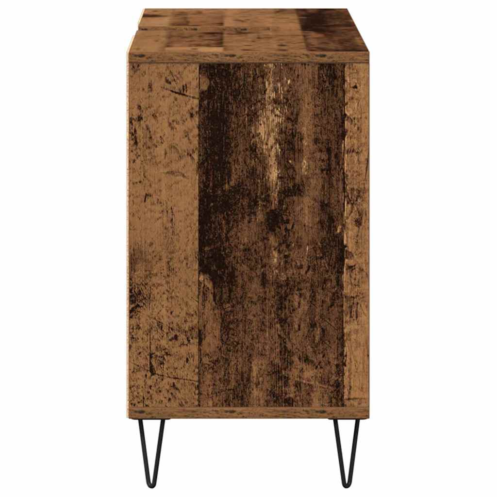 Bathroom Cabinet with Door Reclaimed Wood Look 80 x 33 x 60 cm Engineered Wood