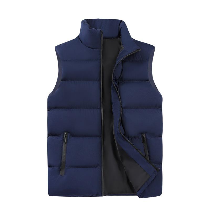 Men S Casual Loose Plus Size Padded Vest Winter Warm Sleeveless Jacket