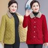 New Plus Velvet Warm Fashionable Short Jacket for Middle-Aged and Elderly Women - Stylish Autumn/Winter Cotton Coat