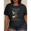 European size Pray to God Printed T-Shirt, Fashionable Style,  Casual Short-Sleeved T-Shirt, Round-Neck Top, Patterned Printed Round-Neck T-Shirt