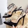 NEWRunway Style Glitter Rhinestones Women Pumps Crystal Heart Shape Buckle Summer Lady High Heels Party Fashion Prom Shoes