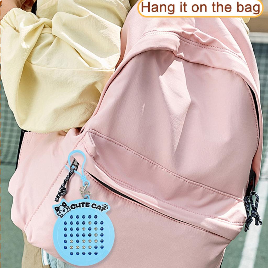 Cat Magnetic Drawing Board Keychain Leisure Toy Bag Pendant Fun Keychain Cartoon Cat Pendant Jewelry Fashion Accessories Creative Gift