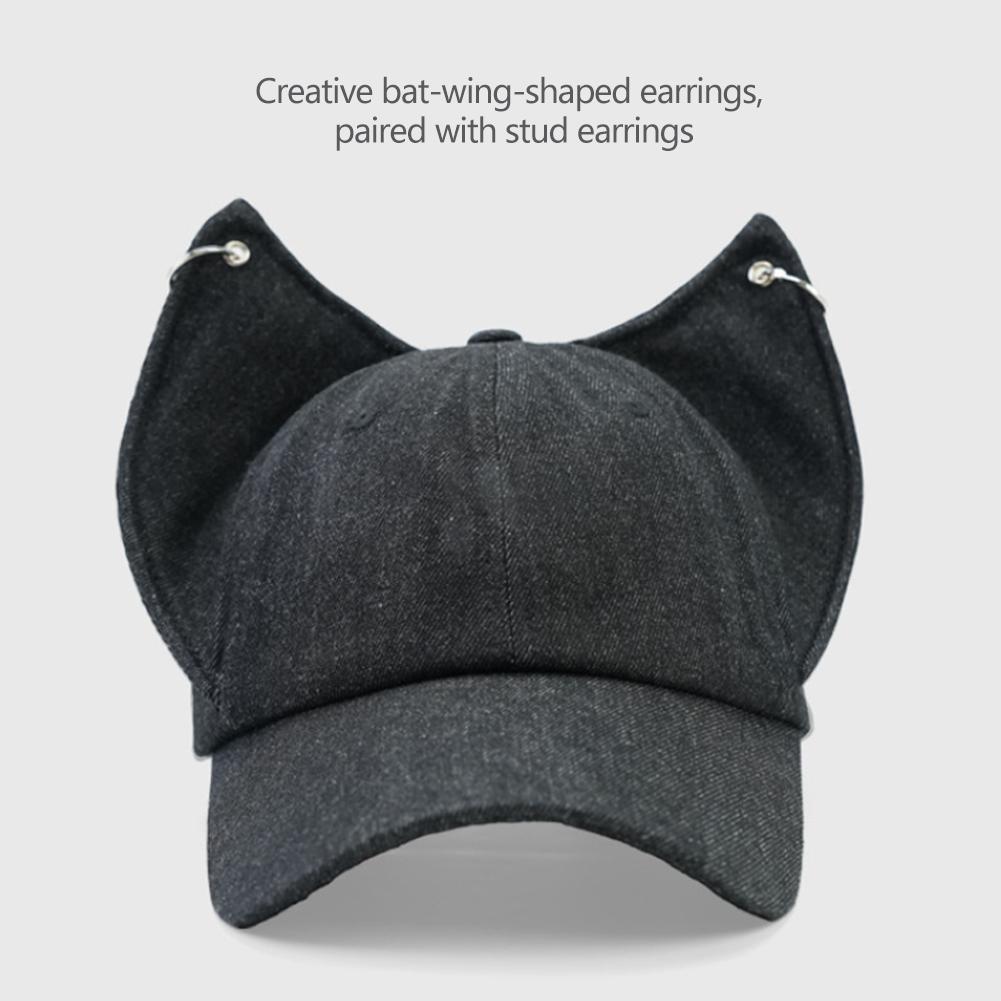 Adjustable Women Men Universal Cowboy Metal Buckle Trend Sunshade Baseball Cap Cute Fox Ears Hip Hop Hat Party Festival Gifts