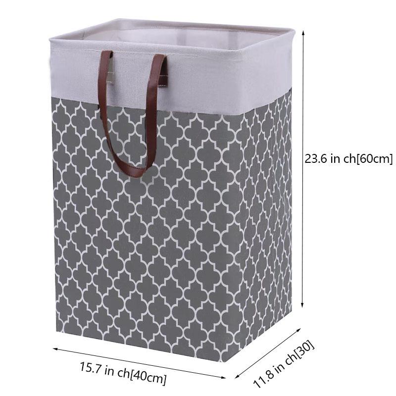 Foldable Cotton Linen Laundry Toy Storage Basket - Waterproof, Large Capacity