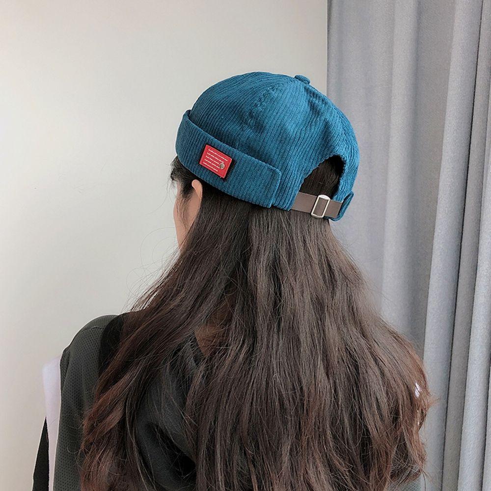 Tag Harajuku Style Corduroy Female Hat Letter Hat Korean Style Caps Men Beanies Watermelon Hat