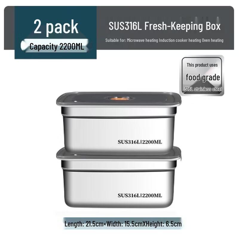 Mengzhang 316 Stainless Steel Food Storage Container Set