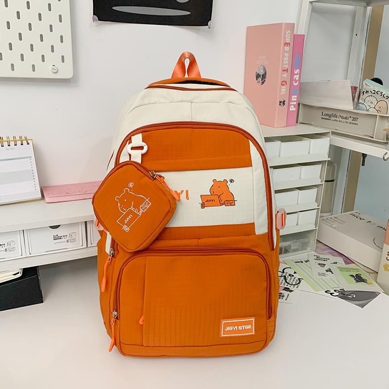 Женский рюкзак с цветными блоками — фото 10