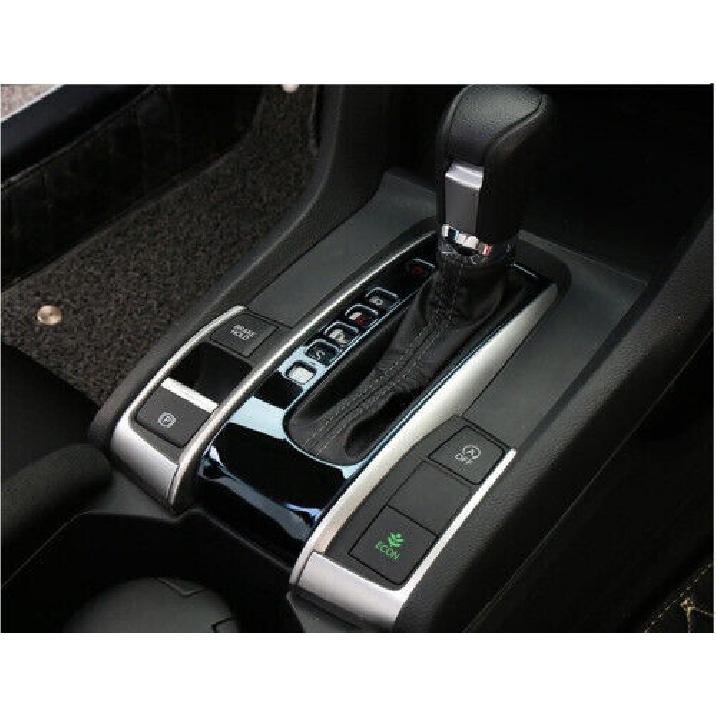 Central Console 2016-2021 For Honda Civic Gear Shift Frame Trim Black Steel