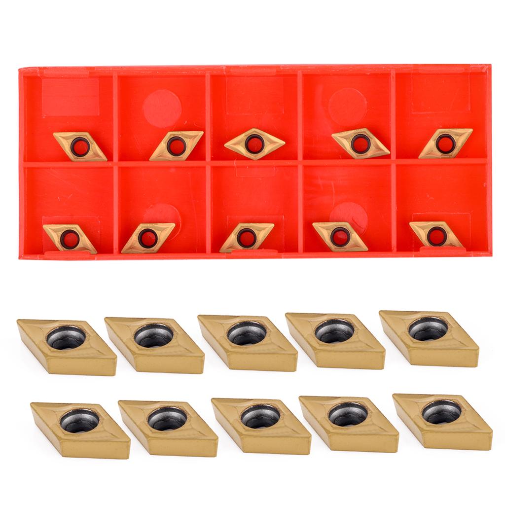 10 x DCMT070204 US735 DCMT21.51 Carbide Blades Inserts for Lathe Turning Tool