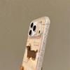 Plaid Embroidered Dachshund Phone Case with Hand Strap for iPhone 17/16 Pro Max/15/14
