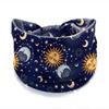 Vintage Boho Flower Print Headbands Women Wide Twist Knotted Elastic Hair Bands for Date Night Casual Outings