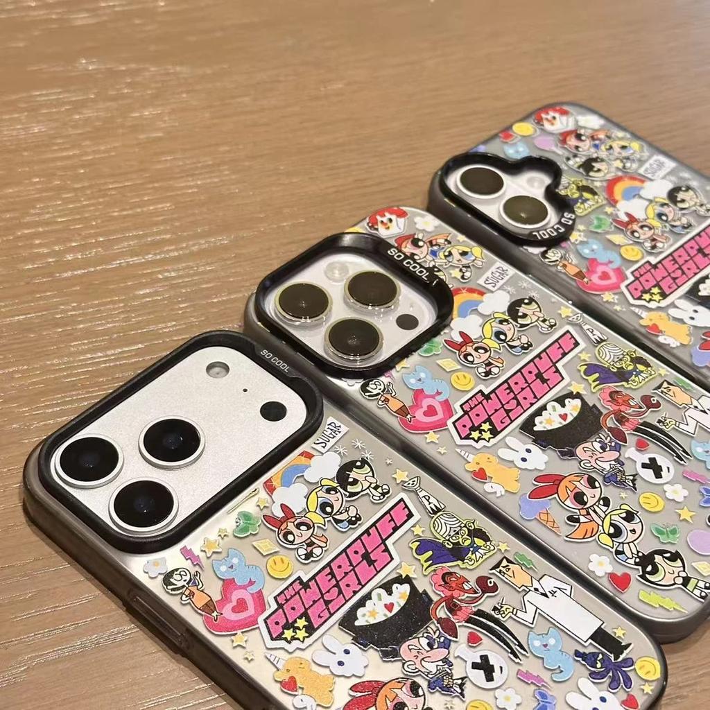 Cute flying policewoman for iPhone17Promax mobile phone case Apple 16 color silver IMD large hole 15Pro
