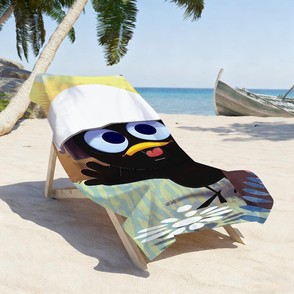 Cartoon C-Calimero Towel Sports Quick Dry Travel Camping Gear Sandproof Soft Light Large Beach Towel