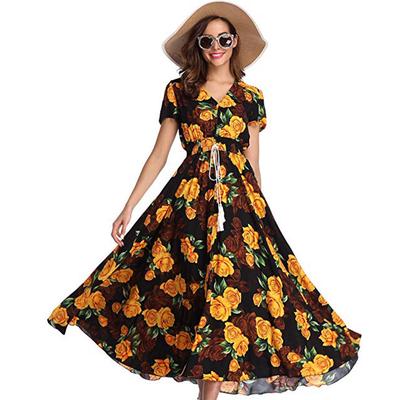 boho button up dress