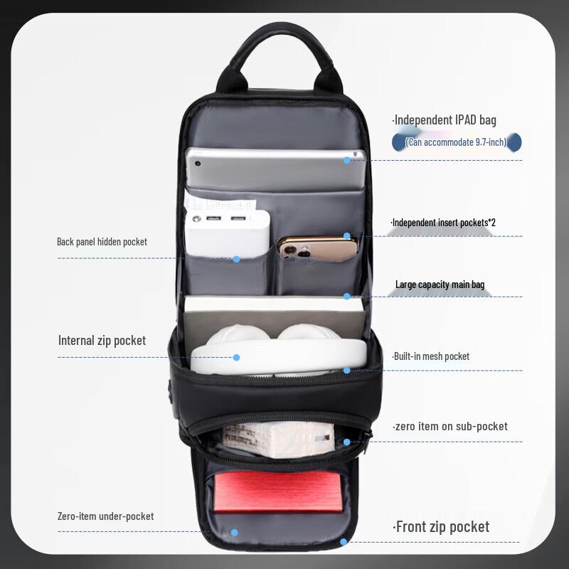 VICTORIATOURIST 5089 Men s Multi-functional Crossbody Bag