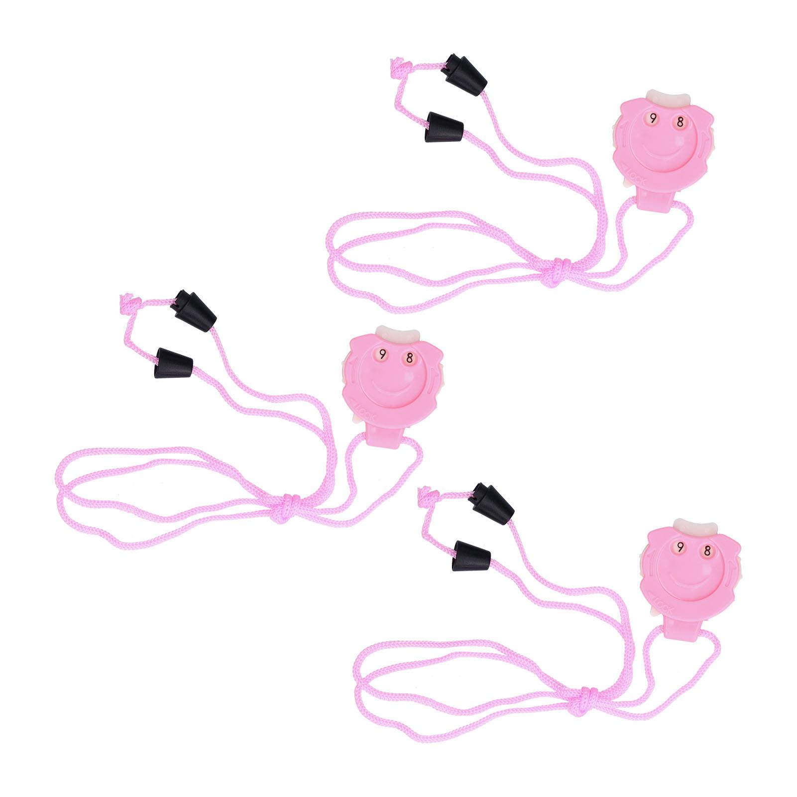 

3Pcs Knitting Stitch Counter Small Portable Mini Improve Knitting Efficiency Cute Pink Stitch Counters for Household