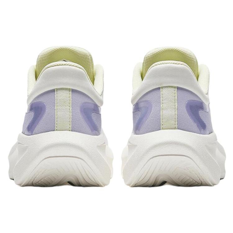 New Anta Leaf 4.0 Anti Slip Wear Resistant Low Top Running Shoes Women's White Purple 922335555-4