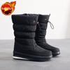 Waterproof Round Toe Platform Half High Plush Women'S Snow Boots Trend  Large Size Warm Winter Non Slip New In Ladies Shoes