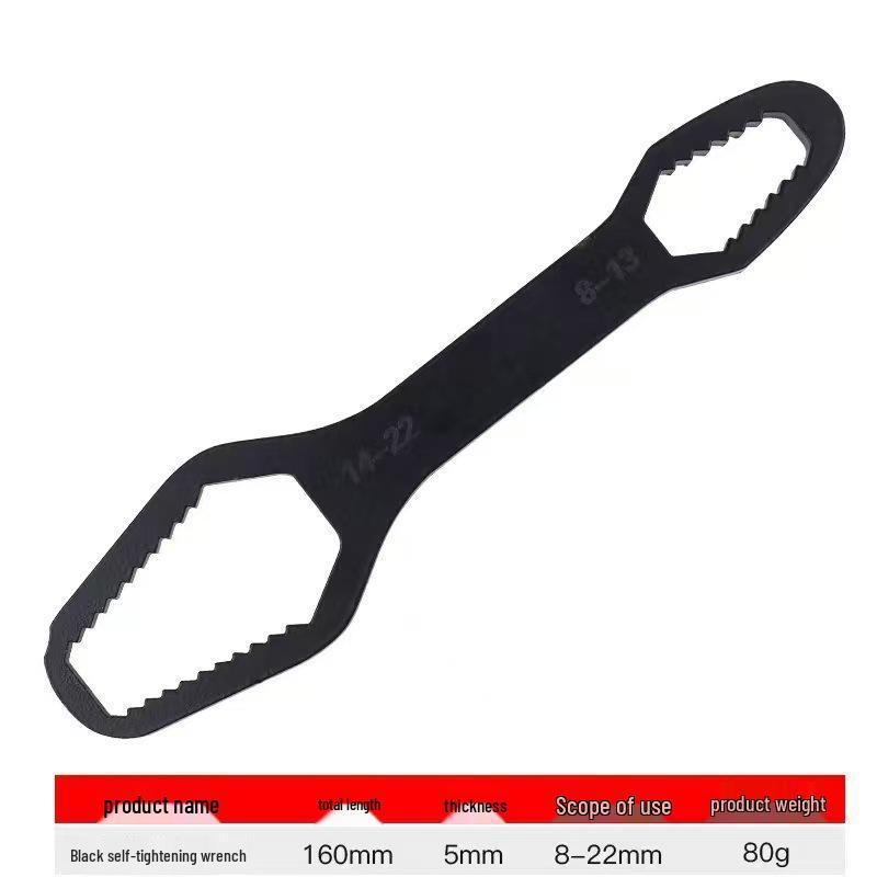 Multifunctional Self-Tightening Double-Ended Universal Wrench
