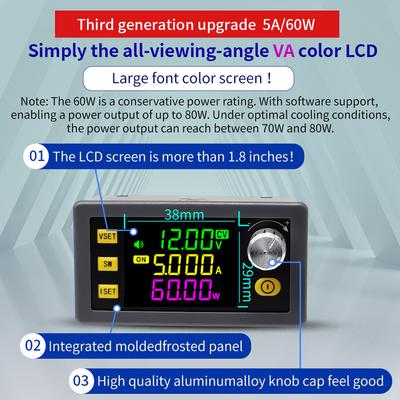 Digital Direct Current Voltage Regulator Powersupply Module Full Viewing Angle VA Color LCD Display